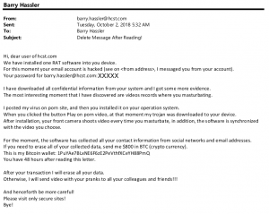 Scam Emails with your OLD password - HCST